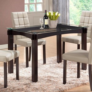 Crown Mark Zora 5 Piece Gl Table And Stool Set Miskelly Crown Mark Zora Gl Top Dining Table