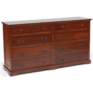 Daniel S Amish Elegance 6363294 8 Drawer Double Dresser Pilgrim Furniture City Dressers