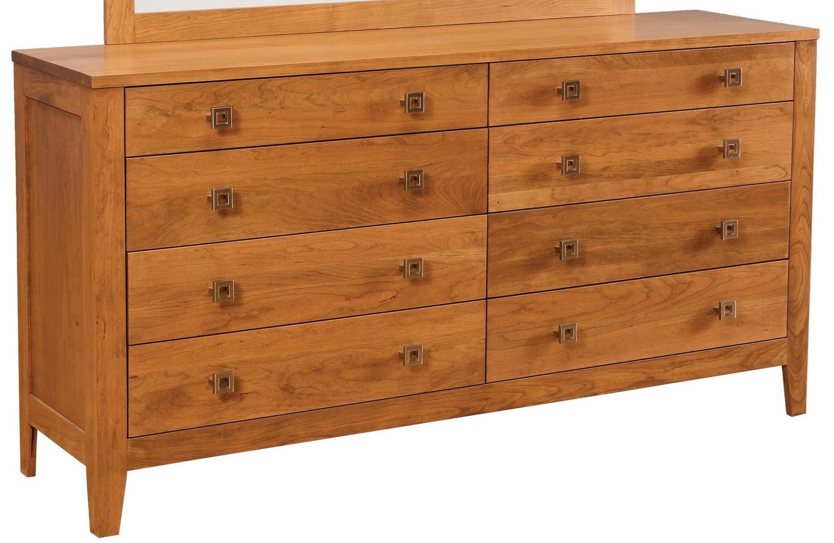Daniel S Amish Nouveau 35 4538 8 Drawer Double Dresser With Framed Flat Panel Sides Gill Brothers Furniture Dressers