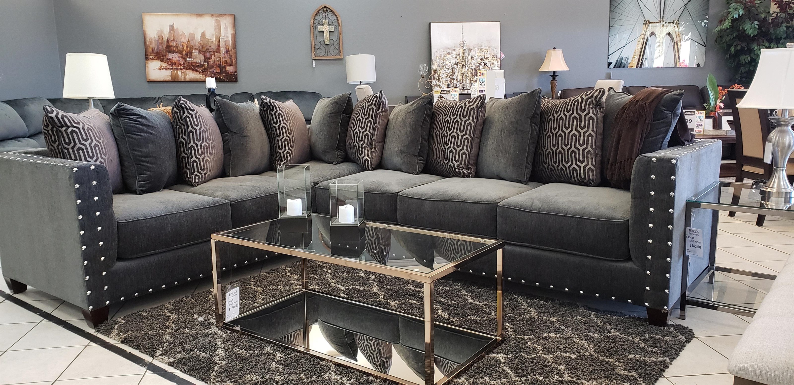Phoenix Custom Furniture Kylie Kylie Ltux 2pc Bco Ms Left Tux 2pc Sectional Bco Ms Del Sol Furniture Sectional Sofas