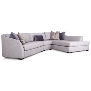 Decor-Rest 2703 3 Pc Sectional Sofa