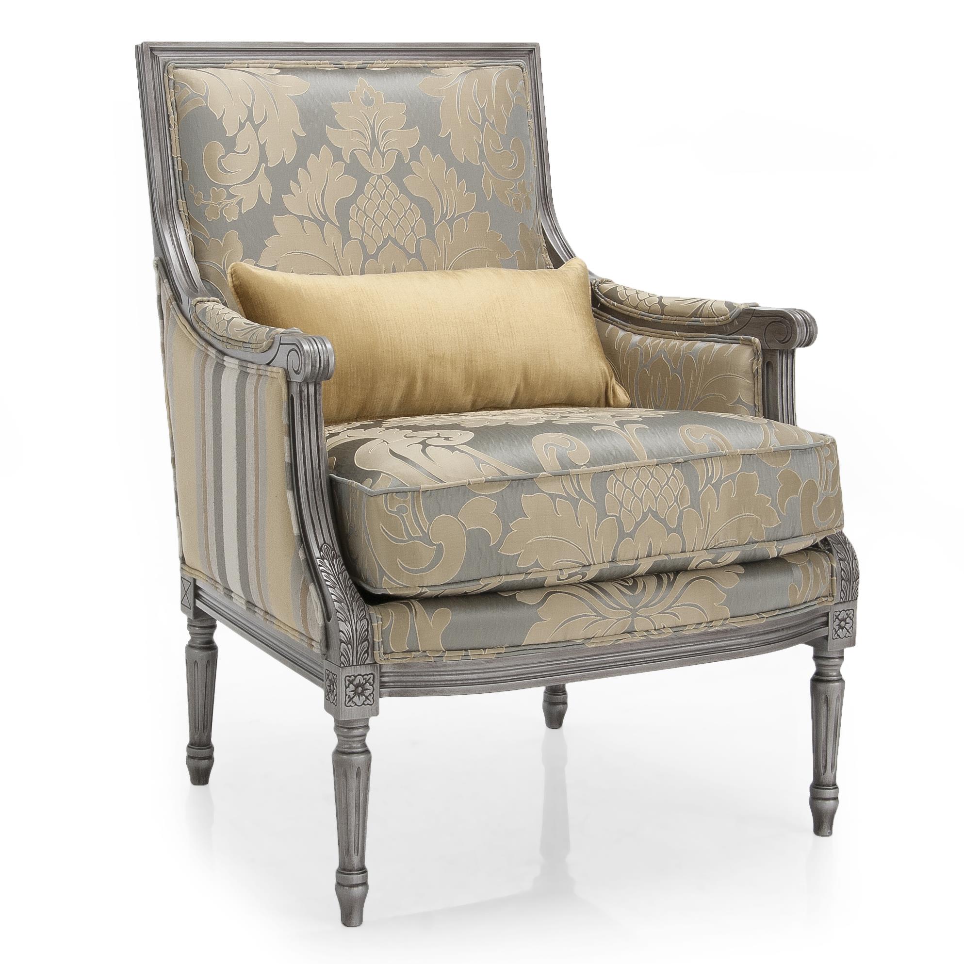 Decor-Rest Accent Chairs Firenze Chair with Exposed Wood ...