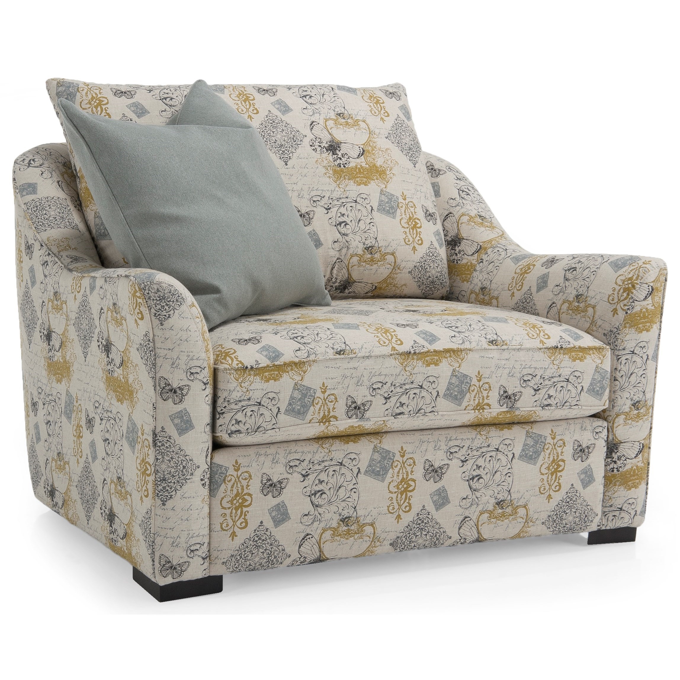 Decor Rest 7112 Series Modern Chair And A Half With Flared Track Arms Sheely S Furniture Appliance Chair A Half,Decor Rest Sofas Canada