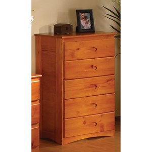 Discovery World Furniture Honey Casual Chest of Drawers