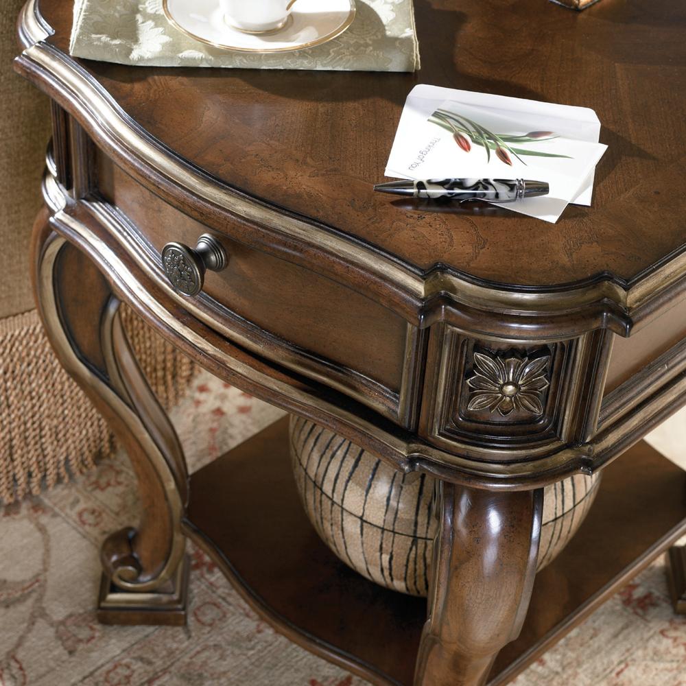 Drexel Casa Vita Russo End Table w/ 1 Drawer & 1 Shelf Baer's