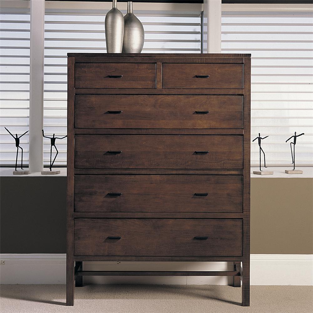 Durham Soma Vertical and Modern Six Drawer Chest Stoney Creek
