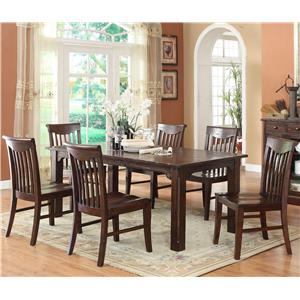 E.C.I. Furniture Gettysburg Table and 4 Side Chairs