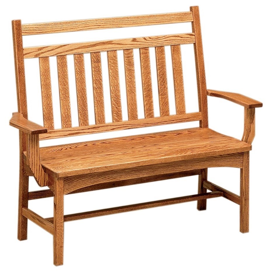 F N Woodworking Bradford 48 Deacon Bench Wood Seat Mueller