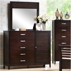 Lansing 6 Drawer Dresser And Mirror Set Dream Home Furniture Lansing 6 Drawer Dresser And Mirror Set