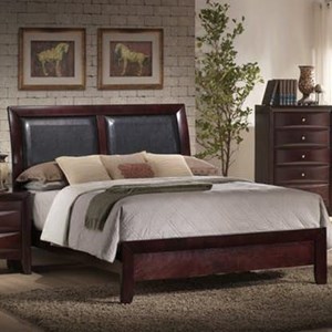 Elements International Emily Queen Upholstered Bed