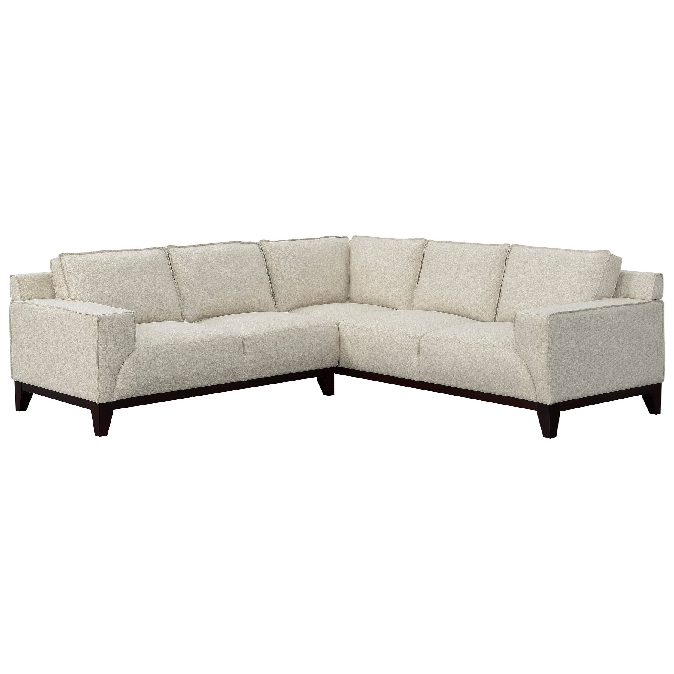 Elements International Hampton Linen Modern Sectional Sofa Great Sectional Sofa Hampton Linen