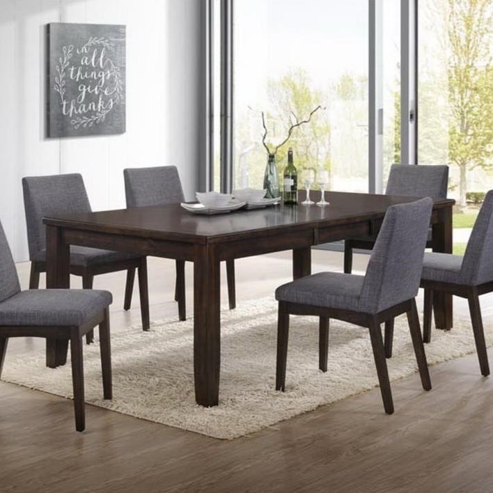 Elements International Piper Dpp100dt Modern Dining Table With Leaf Piper Modern Dining Table With Leaf By Elements International