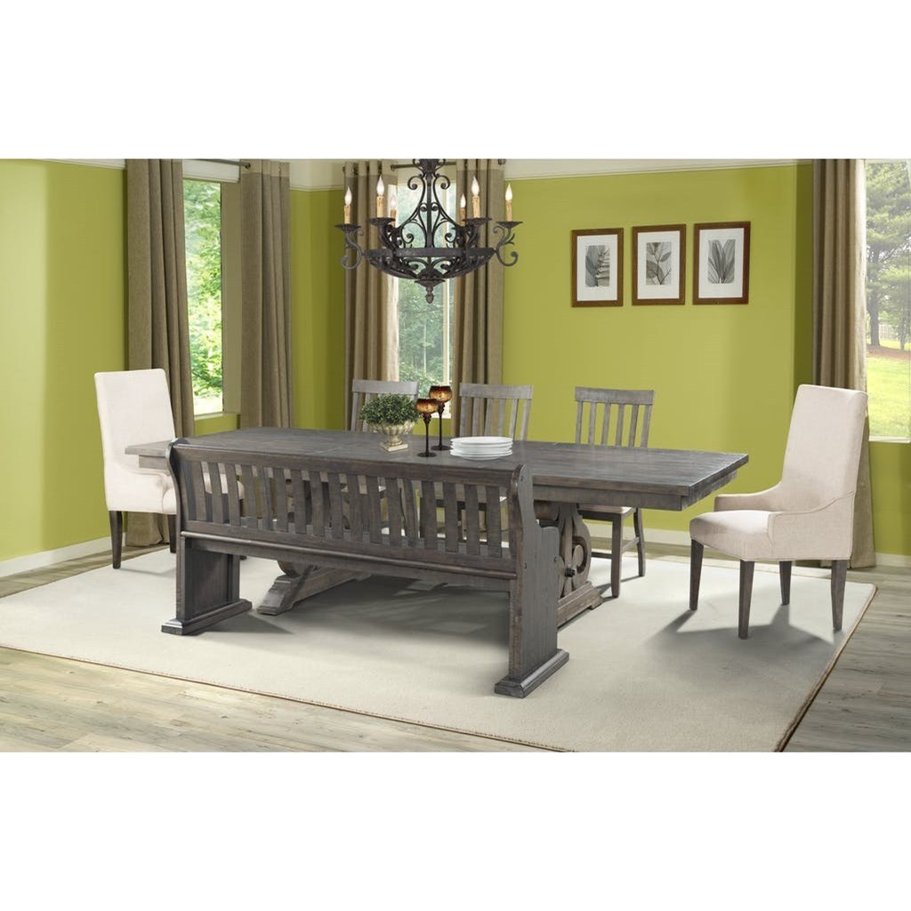 Elements International Stone Dining Table Set With Bench Olinde S Elements International Stone Dining Table Set With Bench Item Number Dst100dt Db