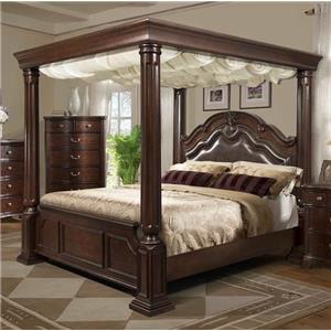 Elements International Tabasco King Canopy Bed