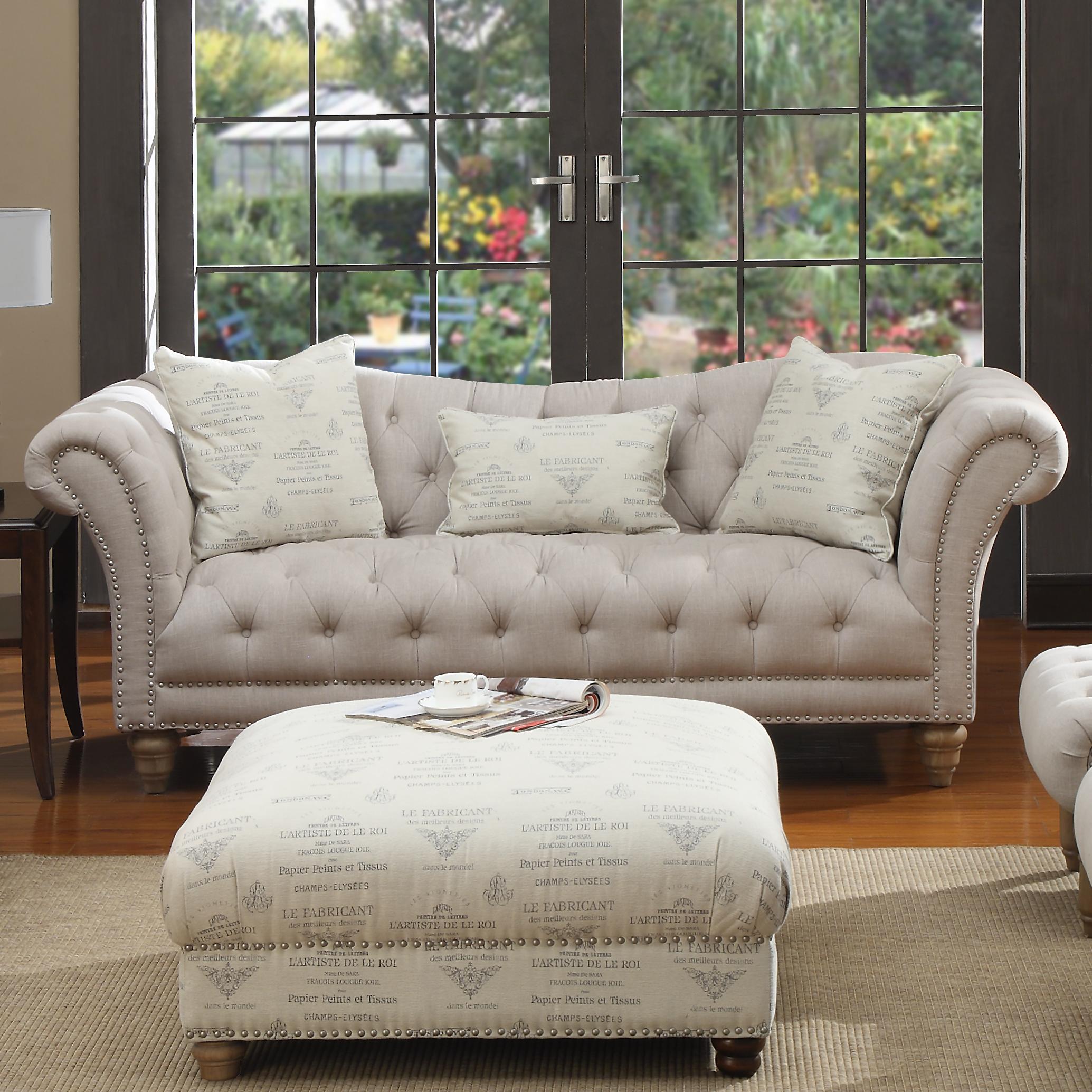 Delivery Estimates Northeast Factory Direct Cleveland Eastlake Nailhead Sofa W 2 Pillows Kidney Pillow