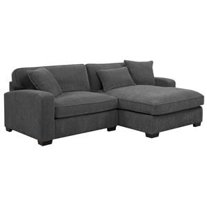 Emerald Repose Charcoal 2 Piece Sectional Sofa