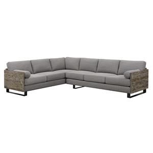 Emerald Interlude Light Gray 2 Piece Sectional
