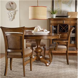 Hooker Furniture Windward Pedestal Table & Chairs Set