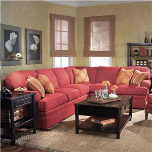 Sectional Sofas Tampa St Petersburg Clearwater Florida Fairfield 3722 Sectional Sofa With Sleeper