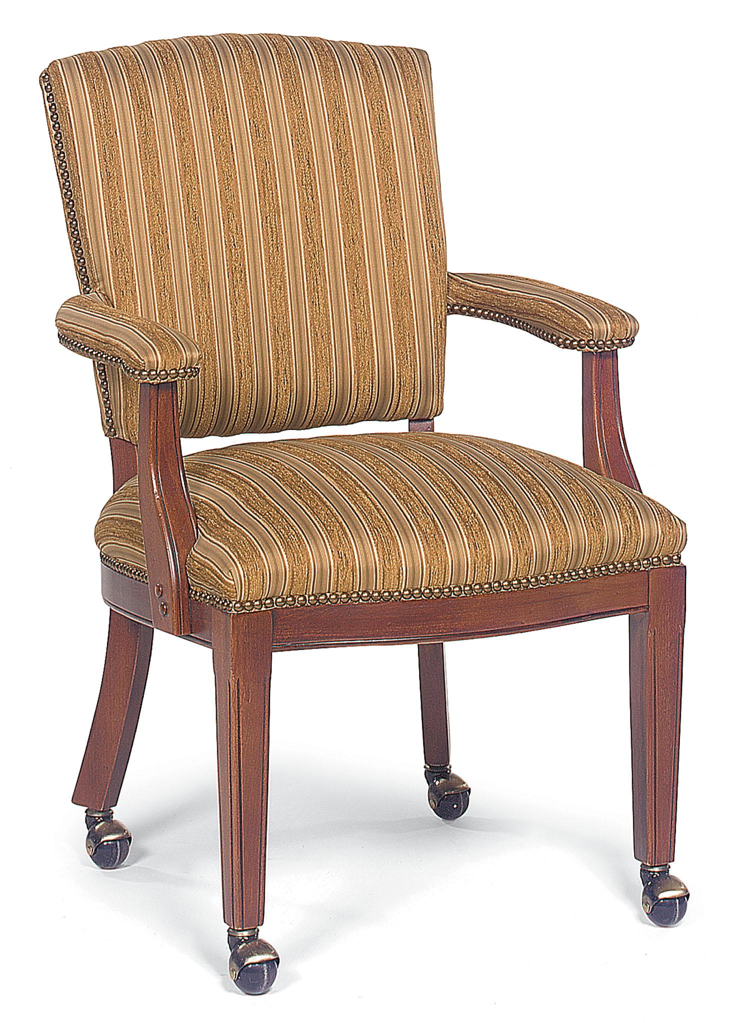 Fairfield Chairs Upholstered Exposed Wood Chair with Nailhead Trim and