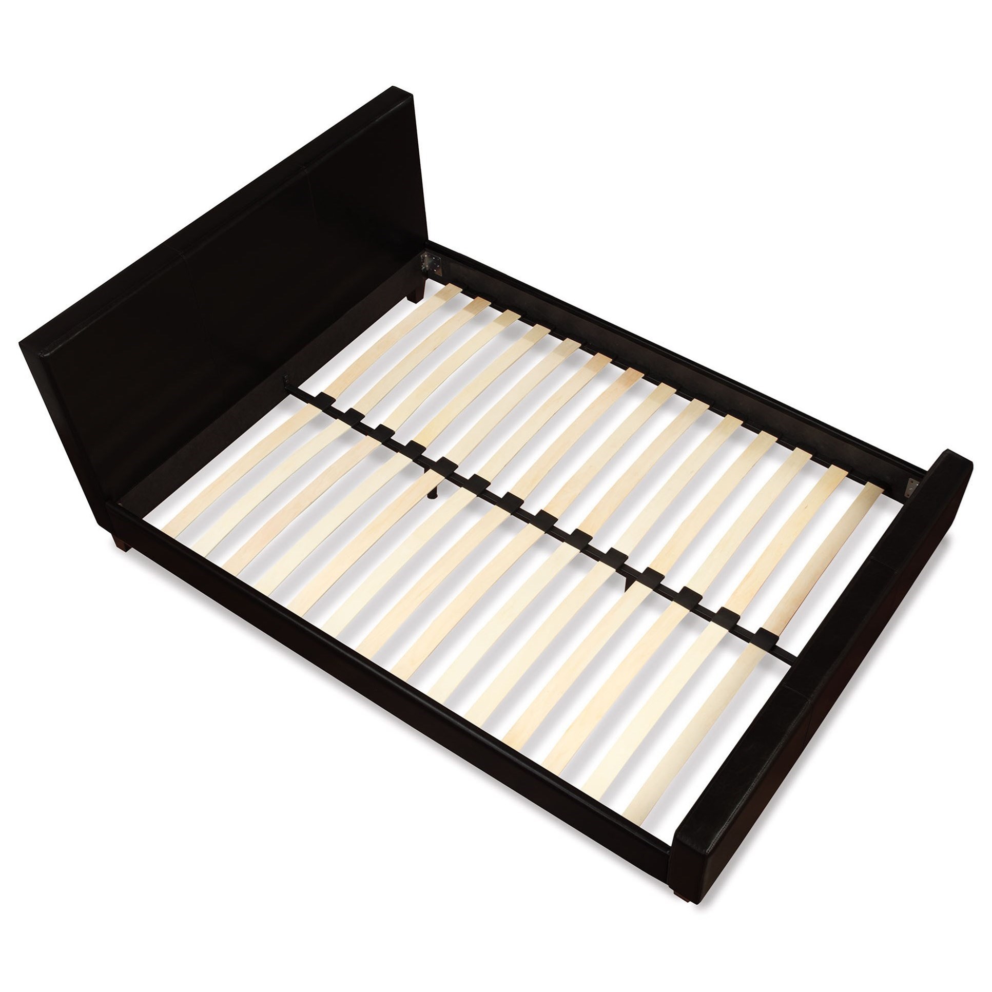 Fashion Bed Group Leather Queen Euro Bed Darvin Furniture Platform