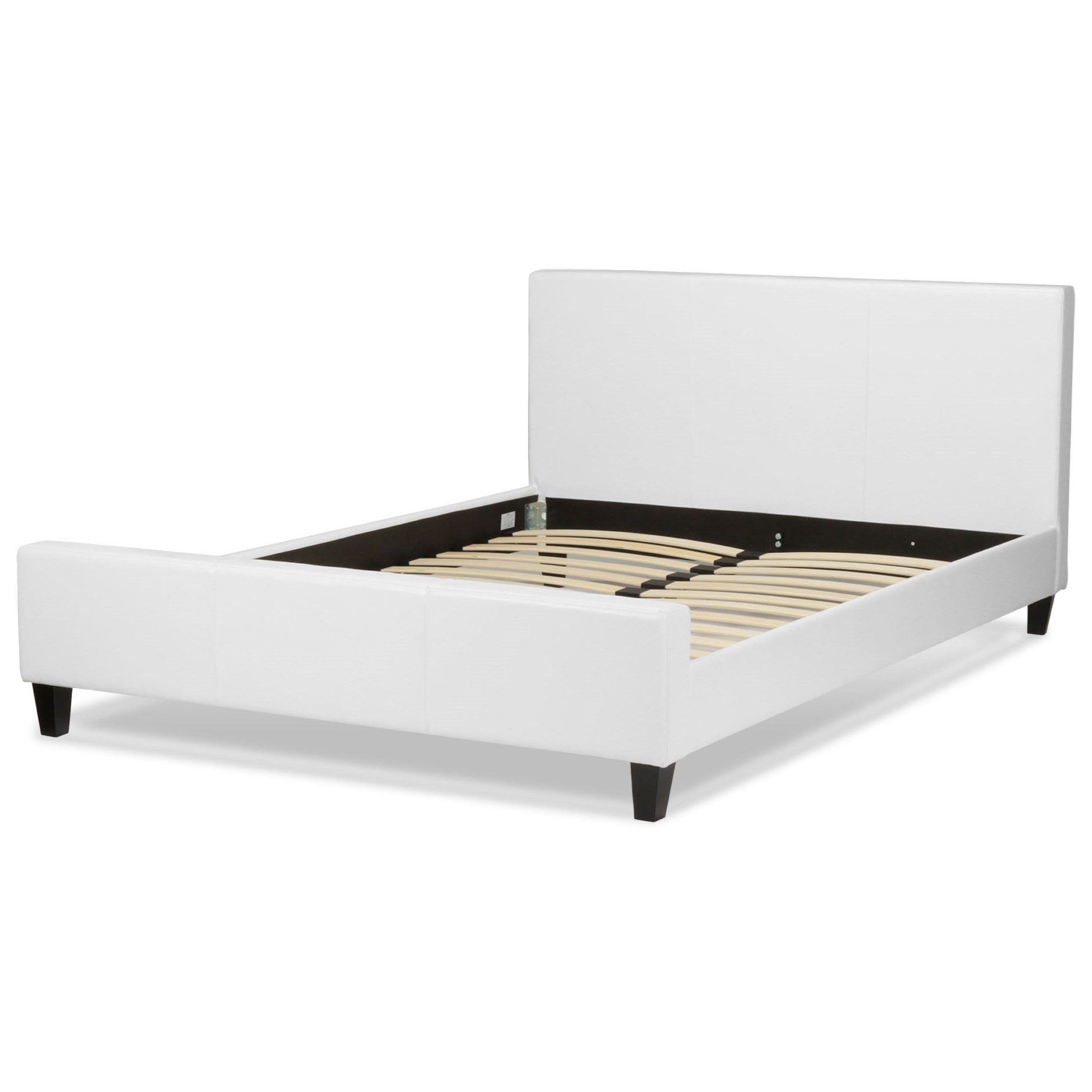 Fashion Bed Group Leather Queen Euro Bed AHFA Platform Beds/Low