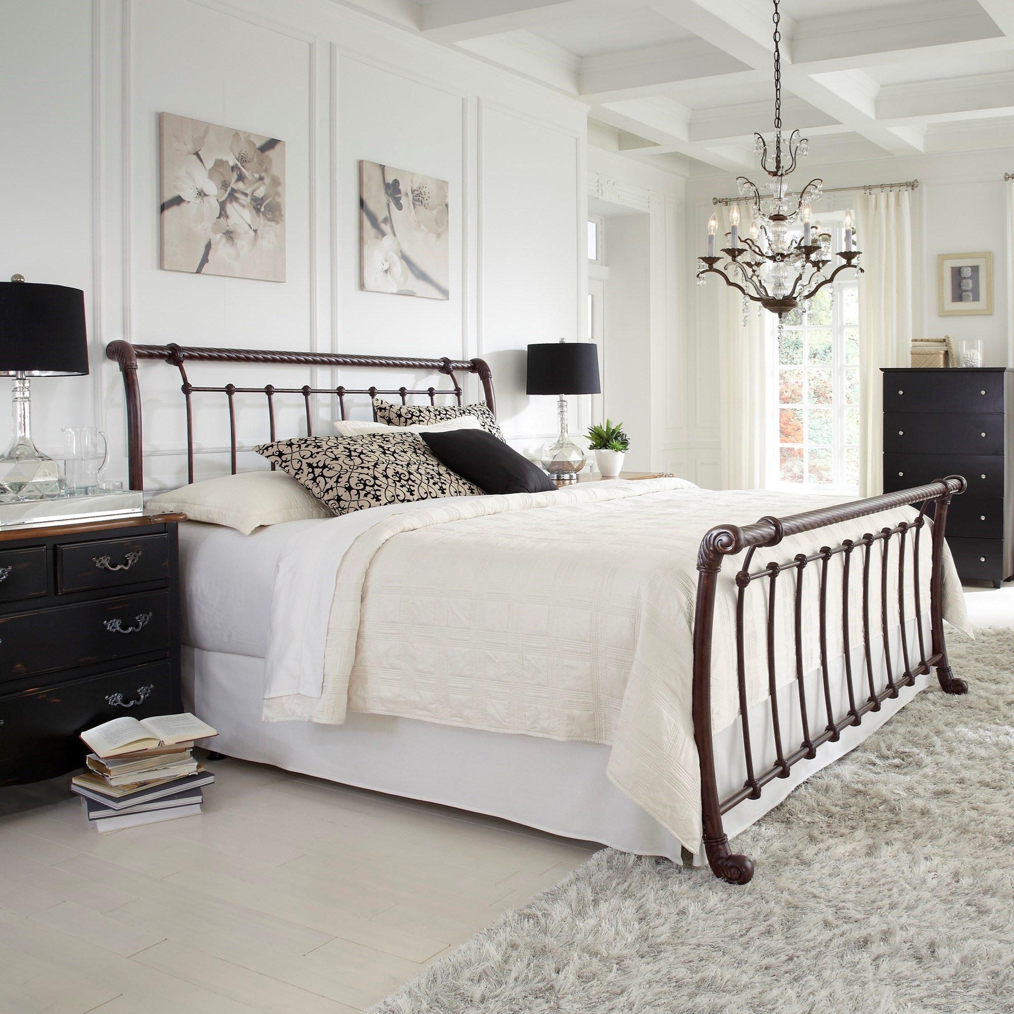 Fashion Bed Group Metal Beds B11296 King Legion Bed w/ Frame Baer's