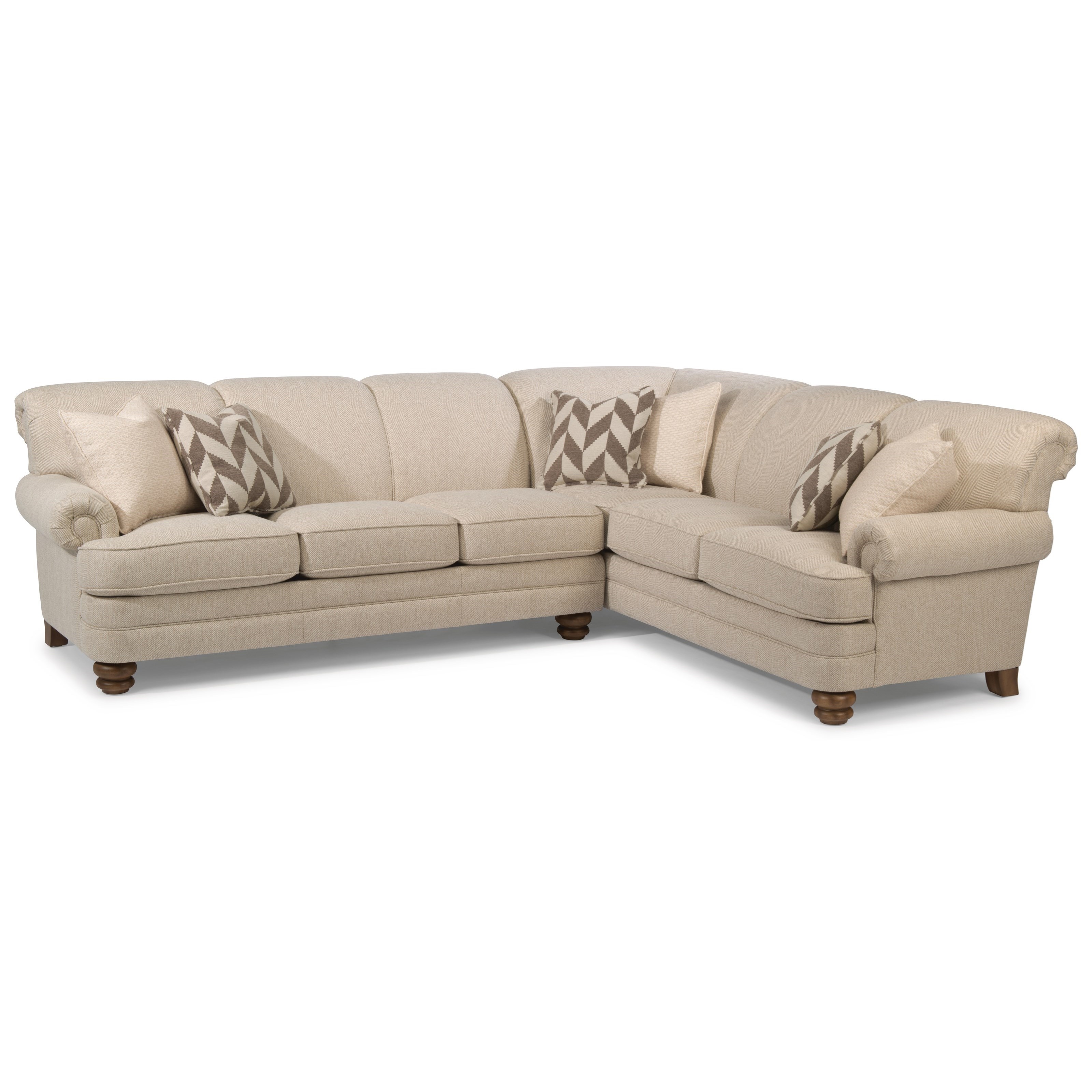 Flexsteel Bay Bridge 5 Seat Sectional With Left Arm Facing Sofa Flexsteel Bay Bridge 5 Seat Sectional Item Number 7790 37 34