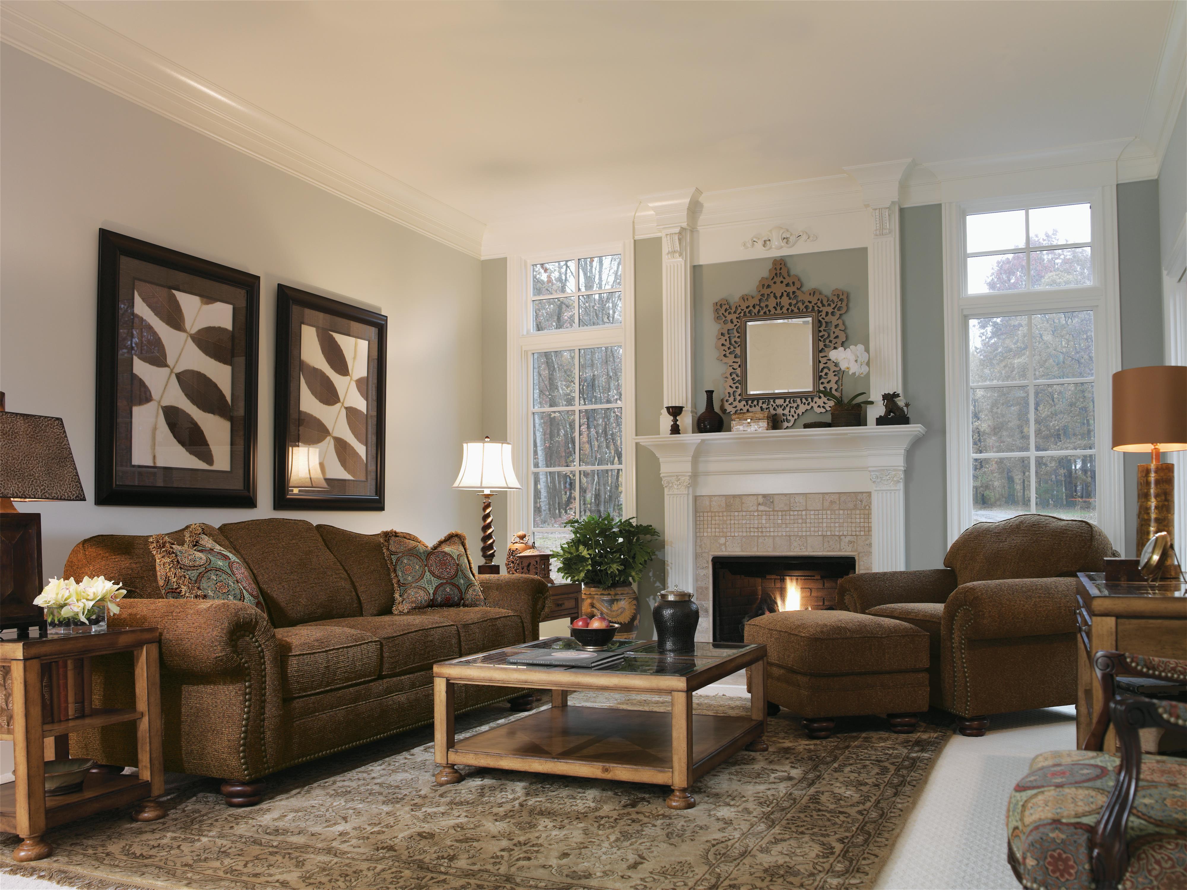 Flexsteel Bexley Traditional Sofa with Nail Head Trim Fashion