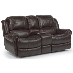 Flexsteel Moore S Home Furnishings Love Seat With Console