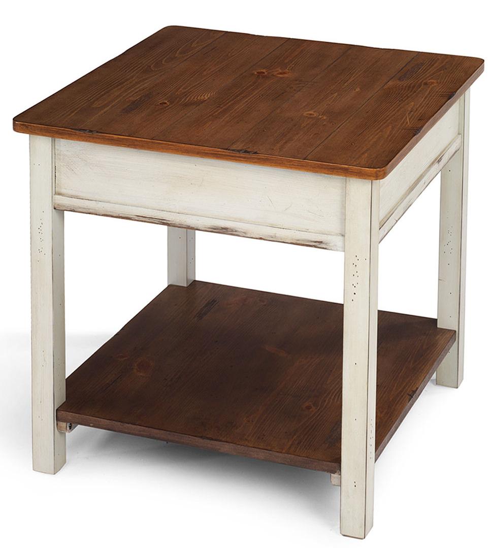 Flexsteel Cau Two Tone Square End Table Olinde S Furniture Square End Table