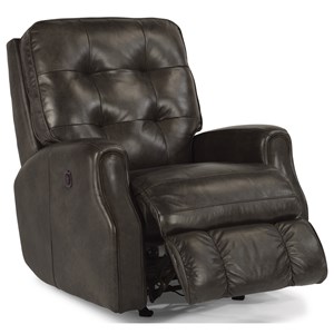 Flexsteel Fisher Home Furnishings Logan Bear Lake Cache Valley Recliner With Tufting