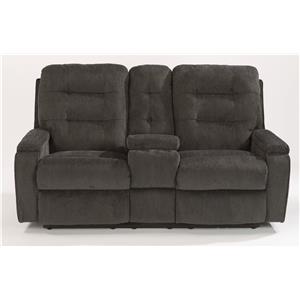 Flexsteel Kerrie Reclining Loveseat with Console