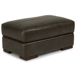 Flexsteel Latitudes - Jade Leather Ottoman