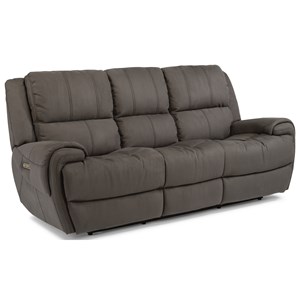 Flexsteel Latitudes-Nance Power Reclining Sofa with Power Headrests