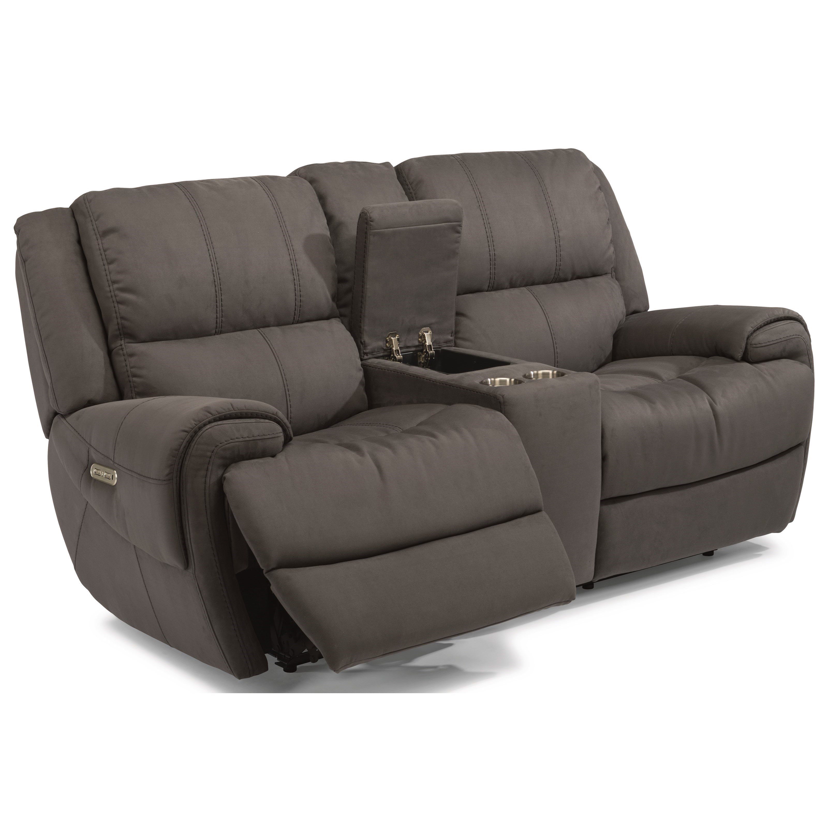 Flexsteel LatitudesNance Casual Power Reclining Loveseat with Console