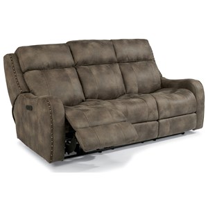 Flexsteel Latitudes-Springfield Power Rcl Sofa w/ Pwr Headrest