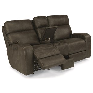 Flexsteel Latitudes-Tomkins Reclining Loveseat w/ Console
