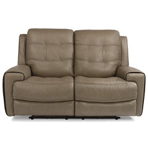Flexsteel Latitudes-Wicklow Power Reclining Loveseat with Power Headrest