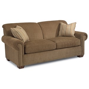 Flexsteel Trailridge Stationary Sofa With Rolled Arms Crowley Flexsteel Trailridge Stationary Sofa