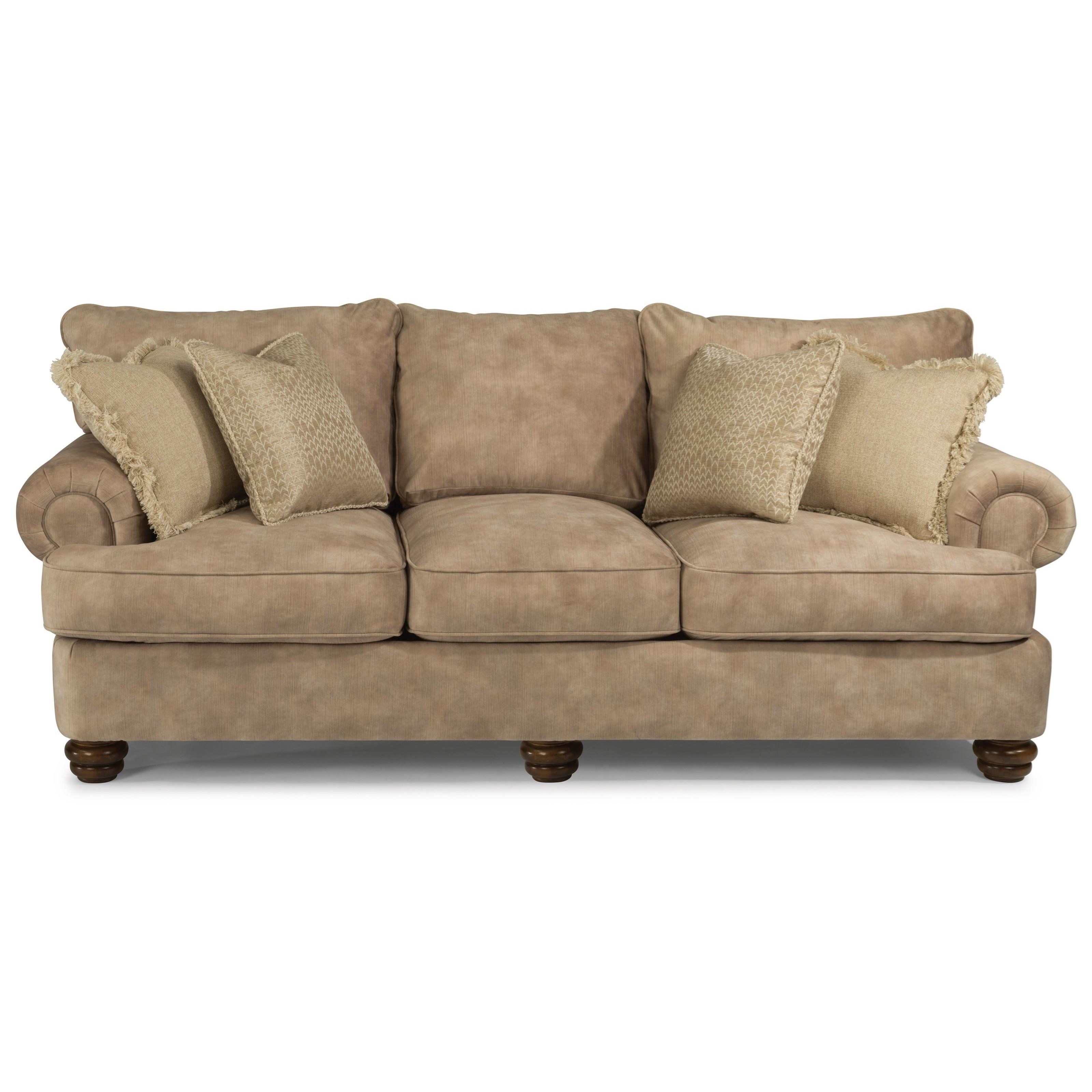 Flexsteel Providence 7325 31 Traditional Sofa With Bun Feet Dunk Flexsteel Providence Sofa Item Number 7325 31 940 80