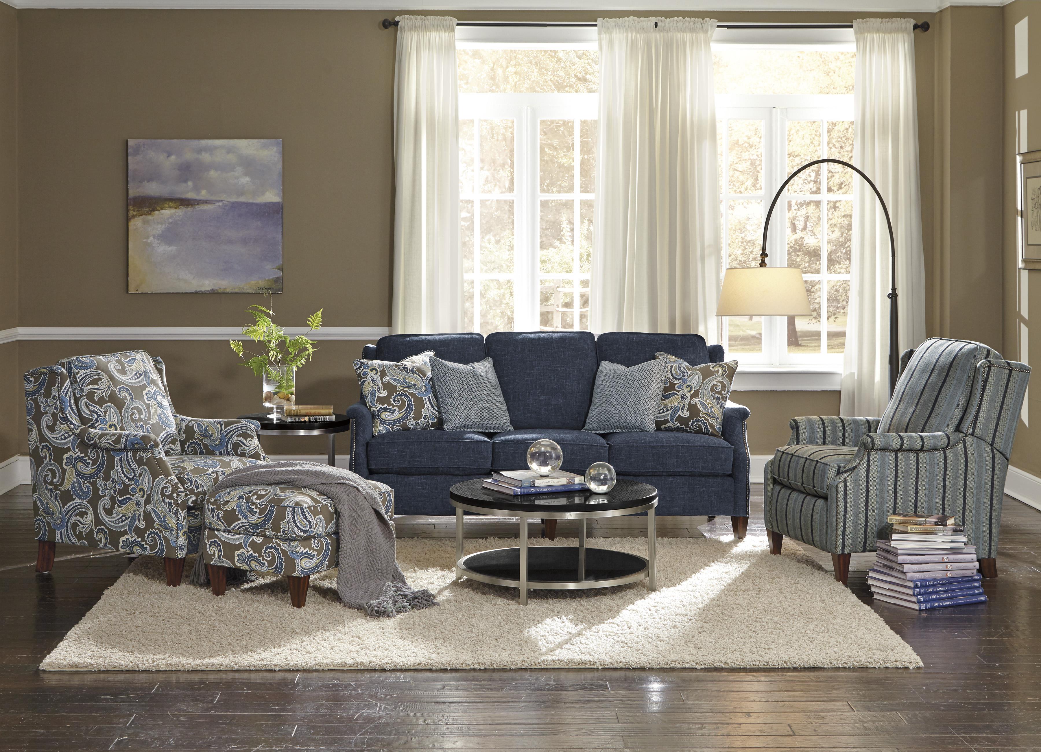 Flexsteel Zevon Transitional High Leg Recliner with Slender English