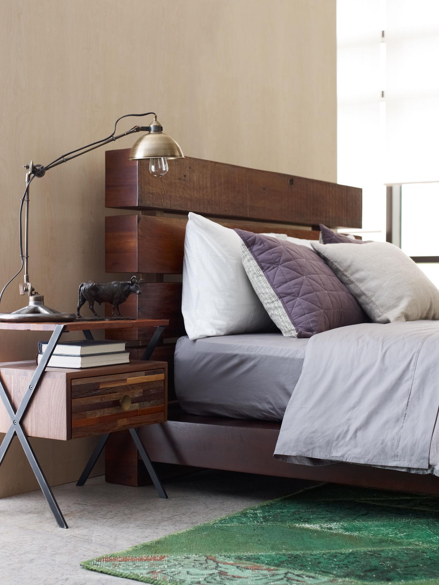 Four Hands Bina Iggy Reclaimed Wood Queen Bed | Jacksonville Furniture Mart | Platform Beds/Low ...