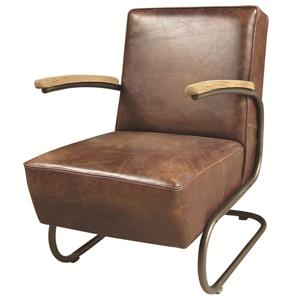 Four Hands Irondale Miles Club Chair With Iron Base Four Hands Irondale Miles Club Chair With Iron Base