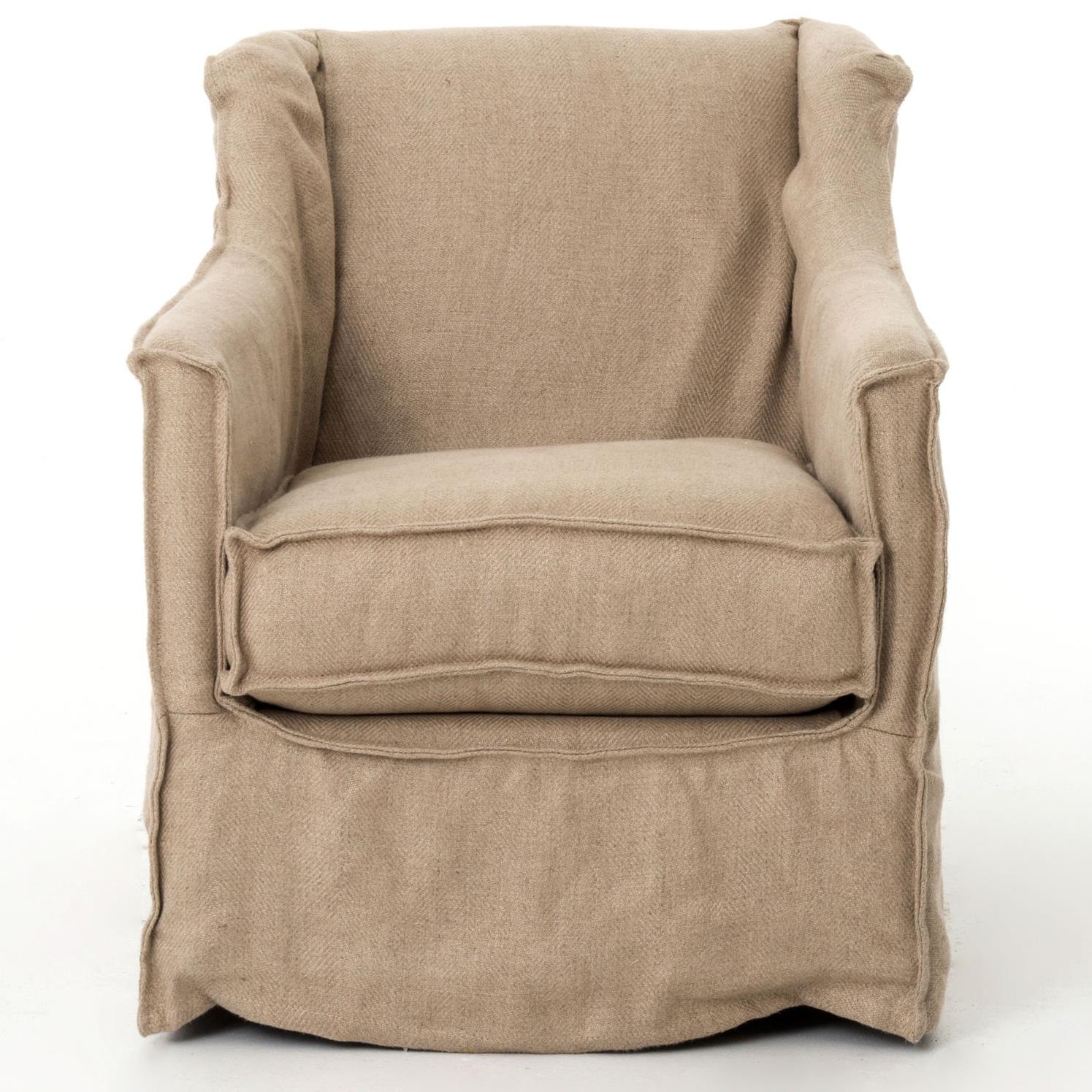 Four Hands Irondale Mandy Swivel Chair with Track Arms | Jacksonville Furniture Mart ...