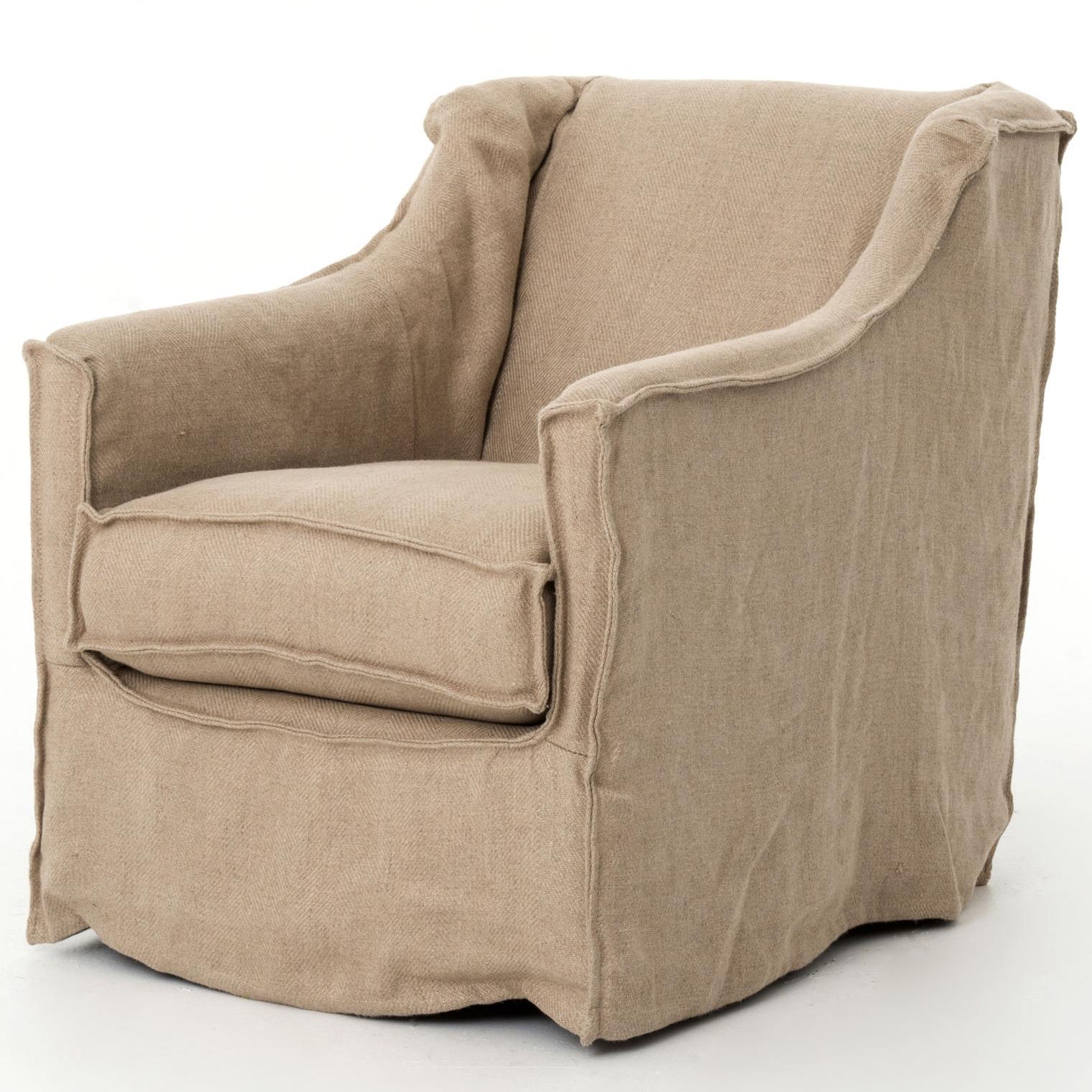 Four Hands Irondale Mandy Swivel Chair with Track Arms | Jacksonville Furniture Mart ...