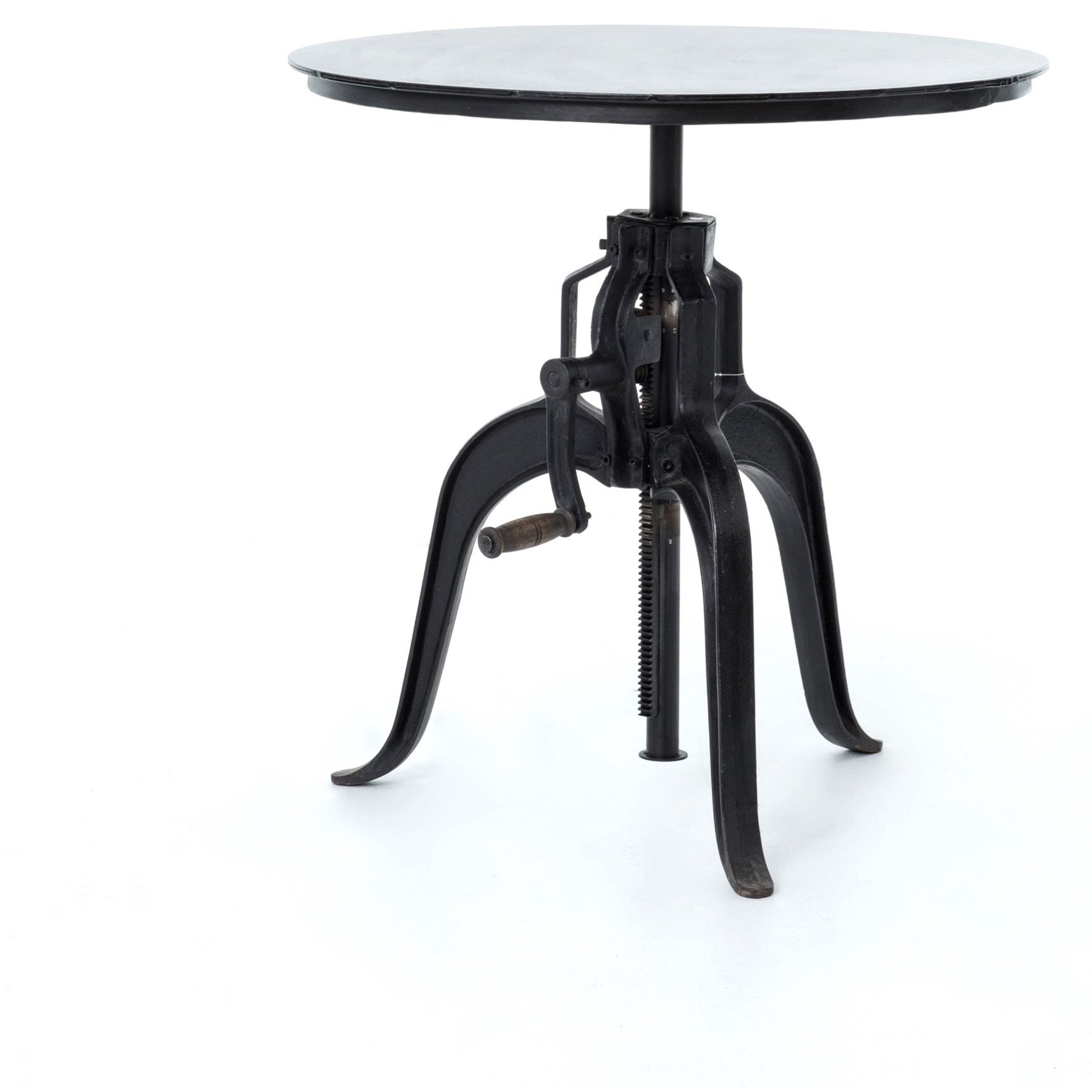 Four Hands Rockwell Round Adjustable Industrial Style Table