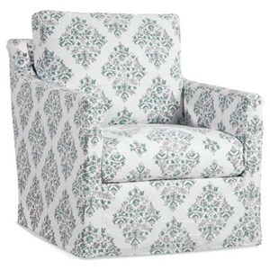 Four Seasons Furniture Stuckey Mt Pleasant And Slipcover Swivel Glider Chair With Track Arms