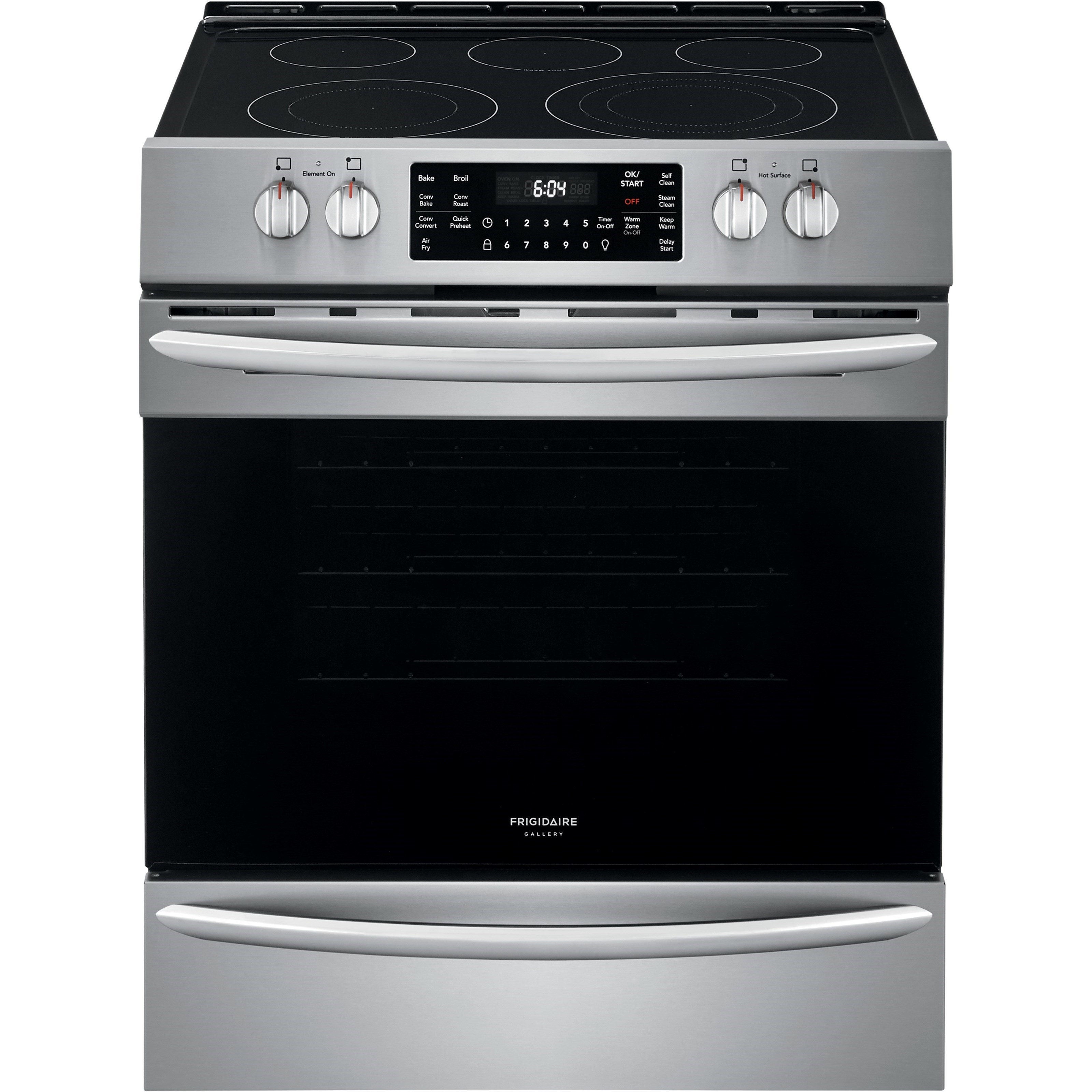 electric range with front controls