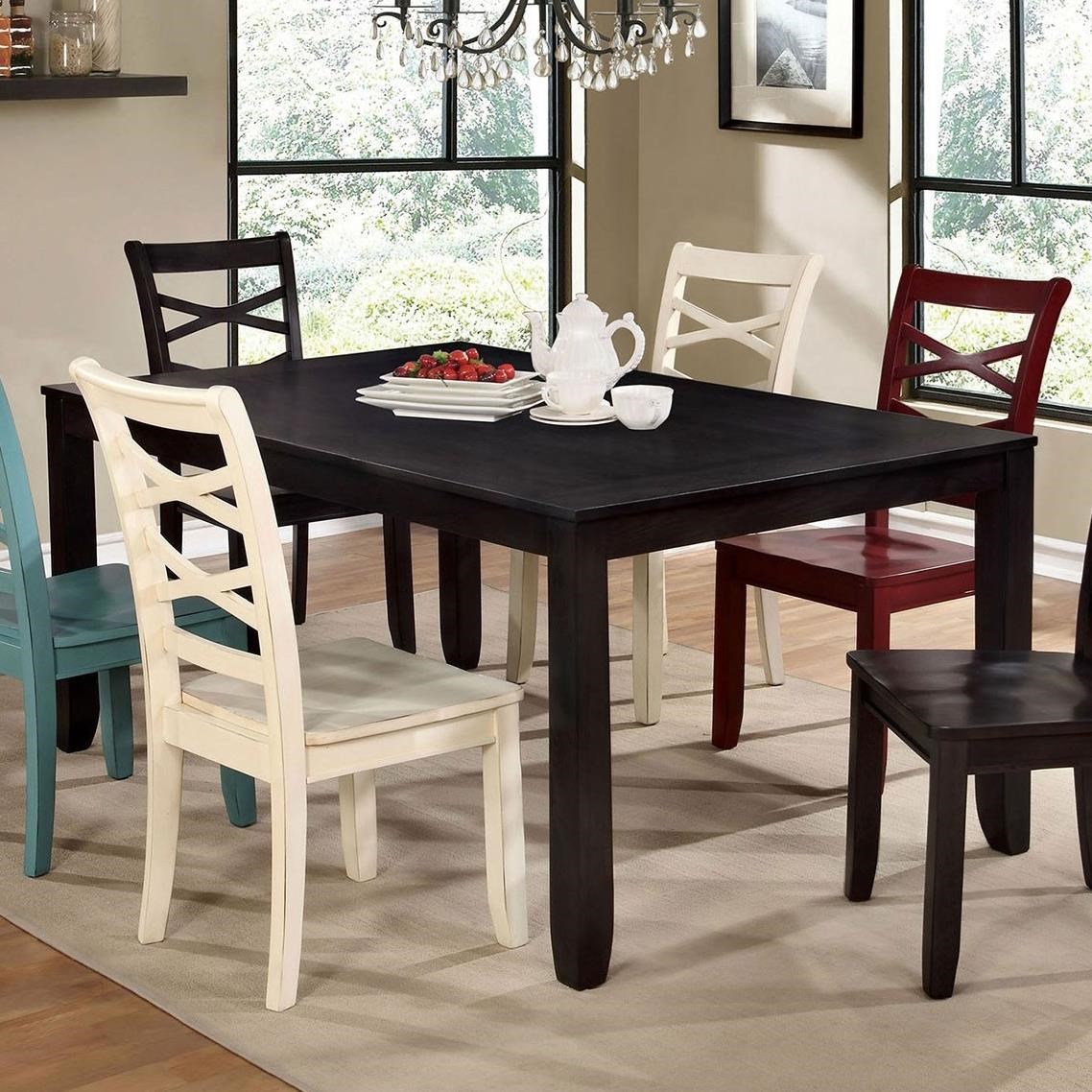 Furniture Of America Gie Transitional Dining Table Rooms For Dining Table
